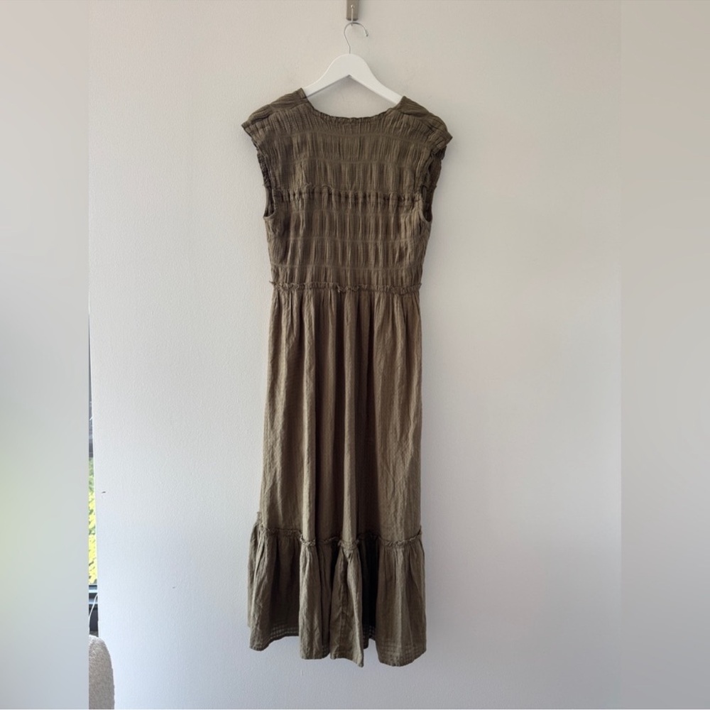FREE PEOPLE Desert Dazed Khaki Dress M - Picture 4 of 6